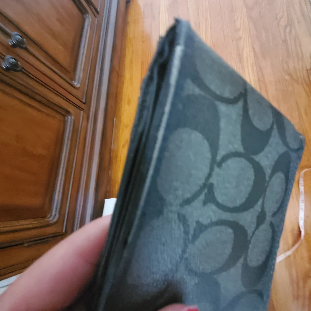Coach Black Signature Canvas Bifold Card Holder